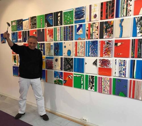 Utställningen Färg och Sten vid Galleri SoHo i Västerås med George Badawi