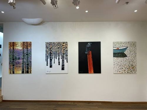 utställning med titeln Glömska Jag föddes i Aleppo i Syrien exhibition